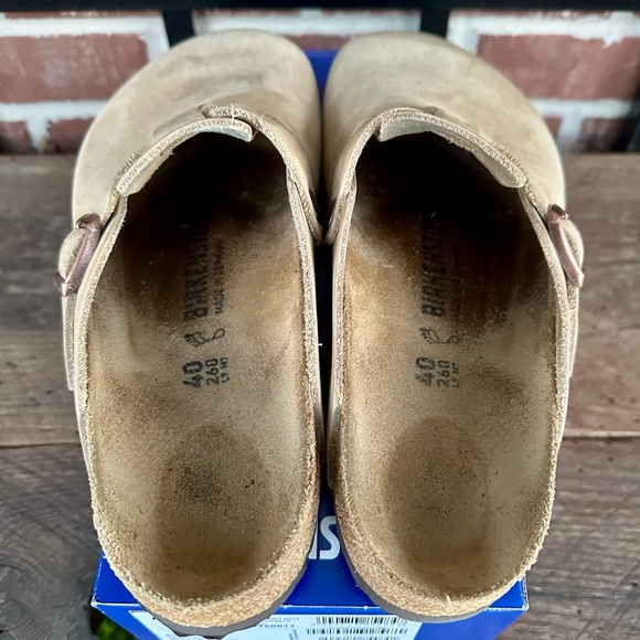 Birkenstock Boston Oiled Leather Tobacco Brown Clog - US 9-9.5, EU 40 - Picture 4 of 9